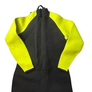VTG Performance Wetsuit Top Mens XL Black Neon Yellow Neoprene Long Sleeve USA